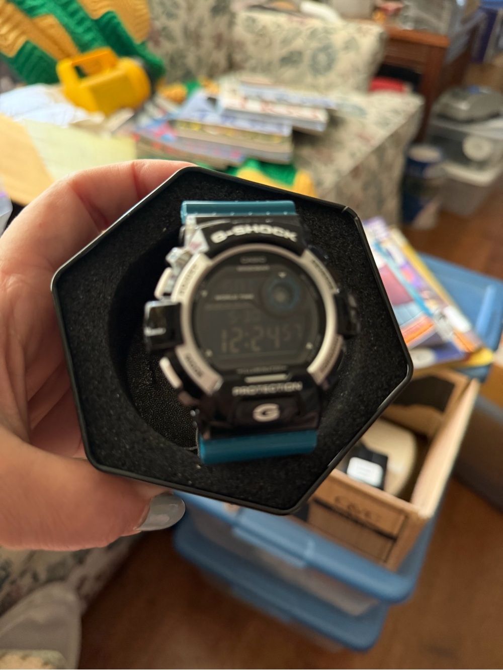 Casio G-Shock Digital Watch - Black and Teal
